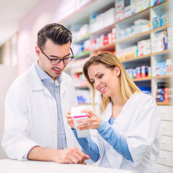 pharmacists checking on medicine