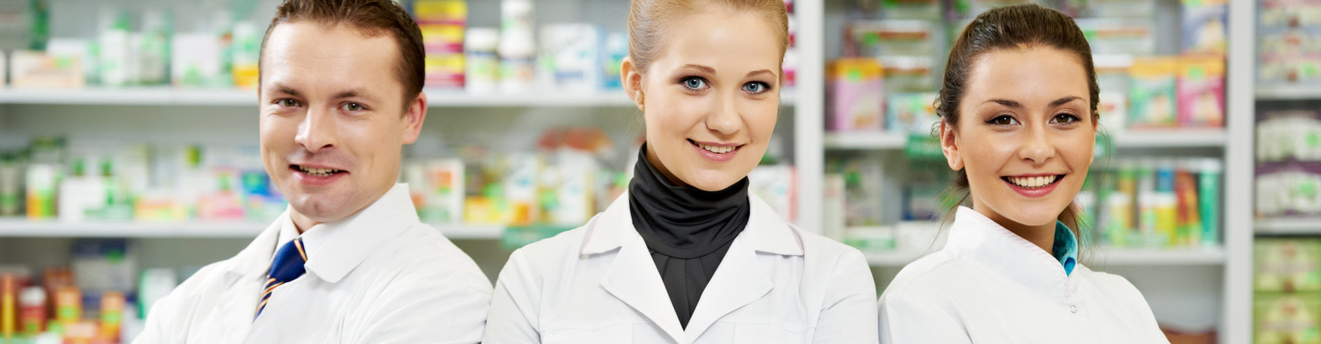 pharmacist smiling looking at the camera