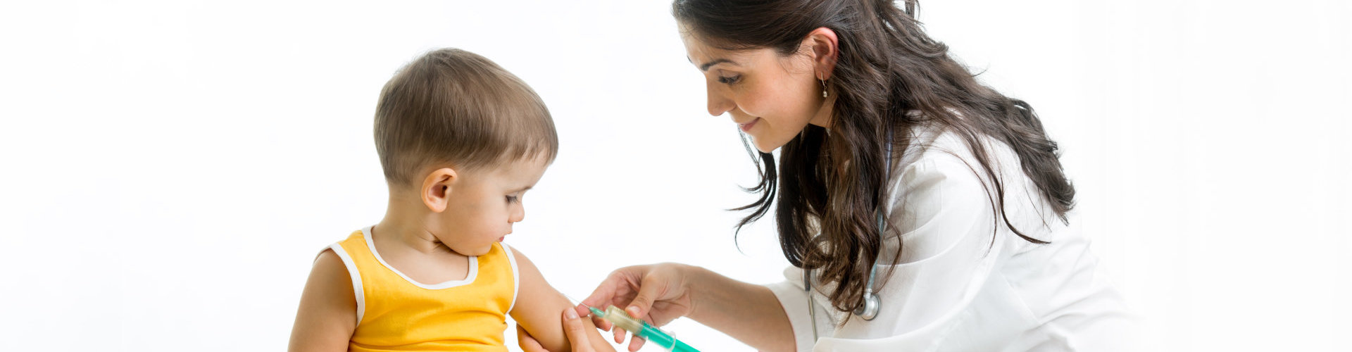 child being immunized