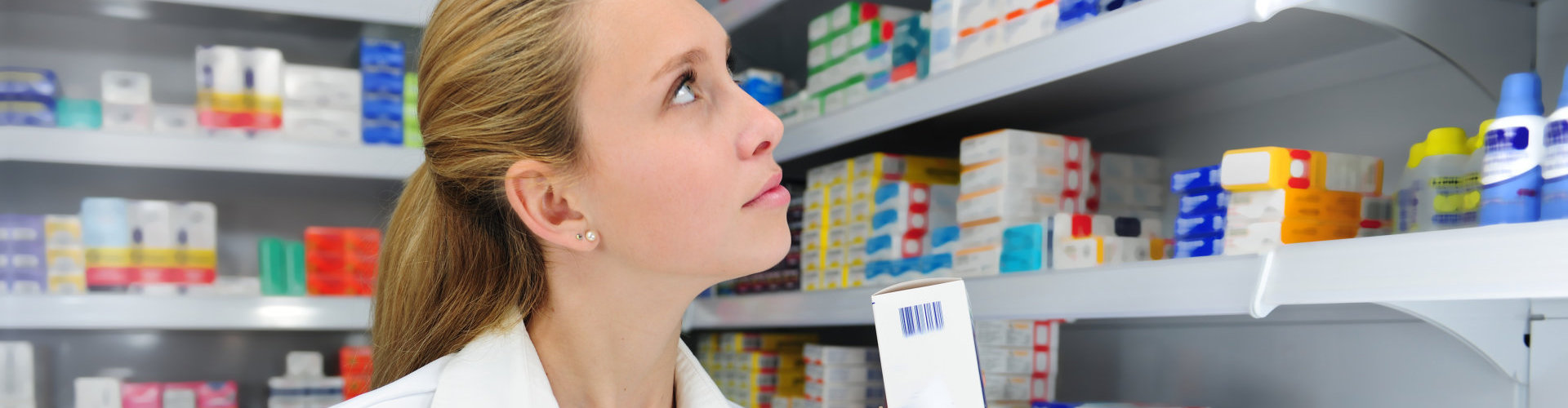 woman looking for medicines